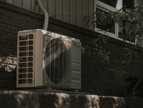 air conditioner in shade
