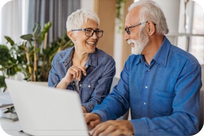 Couple on laptop